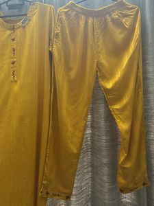XL-XXL Yellow Kurta Set with Pants