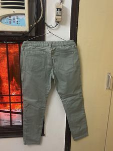 Women's Sage Green Slim Fit Pants