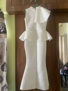 Elegant White Peplum Dress