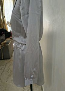 Elegant Satin Wrap Dress
