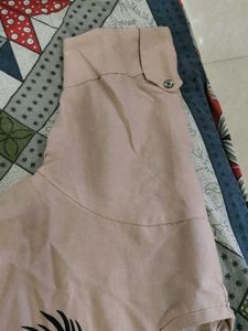 Elegant Peach Kurta with Peacock Design