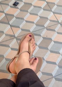 Stylish Beige Flat Sandals