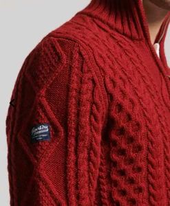 Superdry Red Cable Knit Sweater