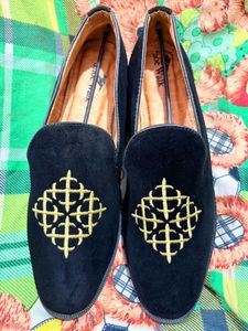 Stylish Black Suede Loafers