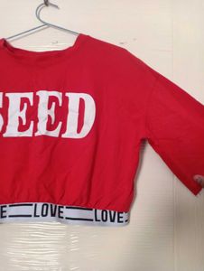 Coral SEED Crop Top