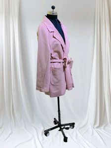 Royal Long Pink Suede Jacket 💕