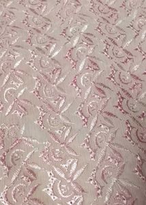 heavy Chikankari Pink embroidery Dress material M