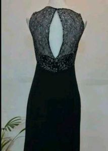 Elegant Black Silver Dress
