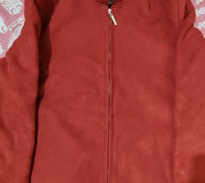 Maroon Velvet Hoodie jacket