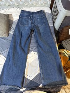Women's Wide Leg Blue Denim Jeans