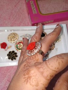 Assorted Rhinestone &amp; Pearl Rings