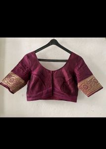 Elegant Purple Silk Saree with Intricate Weave
