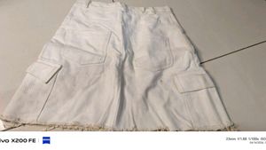 White Cargo Skirt