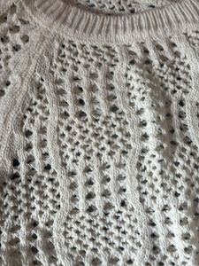 Cream Crocheted Sweater