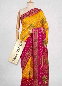 new jaipuri print nd Embroidered Saree