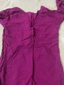 Beautiful Purple Kurta with Black Print