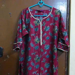 Elegant Maroon Kurta Set with Dupatta