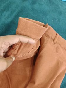 Brown High-Waisted Pants