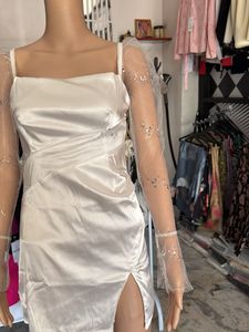 urbanic Elegant White Cocktail Dress