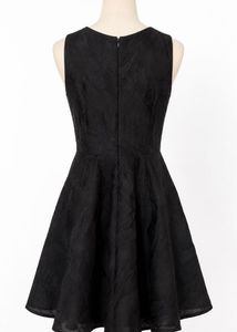 Elegant Black V-Neck Fit and Flare Dress