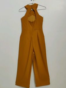 Mustard Yellow Halter Neck Jumpsuit