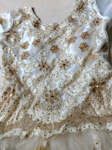 🤍 Beautiful Cream Net Barbie Gown 🤍