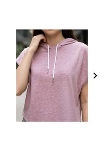 Casual Pink Sleeveless Hoodie Top