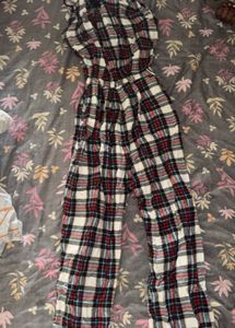Cozy Plaid Jumpsuit