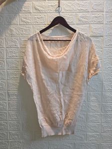 Sheer Knit Cowl Neck Top