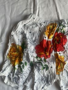 Boho Floral Print Mini Skirt