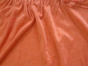 Elegant Orange Gown with Smocked Neckline