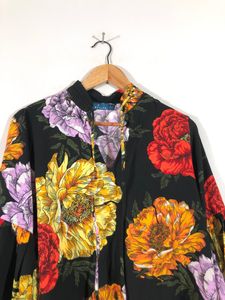 Black Floral Printed Top(Women’s)