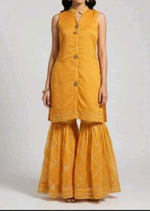 Mustard Kurta Sharara Set😍