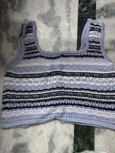 Striped Knit Crop Top