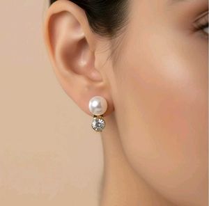 AntiTarnish Elegant Pearl &amp; Crystal Necklace Set