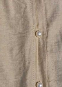 ⊹♡ Beige Lace-Collar Button-Up Blouse 🤎🌷