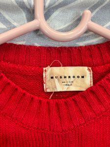Red Banana Print Sweater