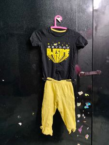 Cute "Beyond Awesome" T-shirt and Pants Set