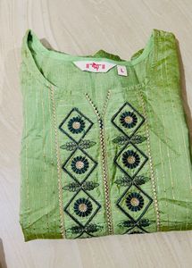 Beautiful Green Embroidered Kurta