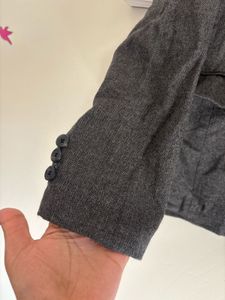 Classic Gray Wool Blend Blazer