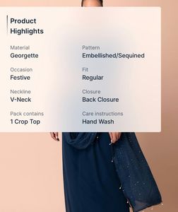 indya luxe Elegant Navy Blue dress