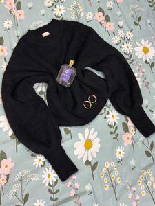 Cozy Black Knit Sweater