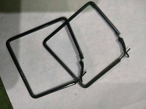 Geometric Triangle Hoop Earrings