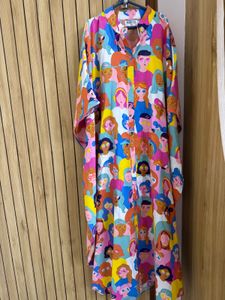 New Print Kaftan Pocket Dress (buy1get1)