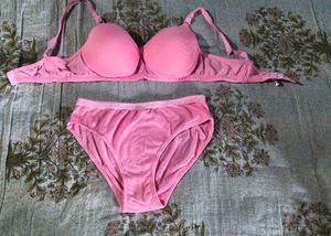 Pink Bra and Panty Set