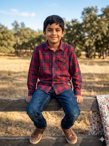 Red Plaid Button-Up Shirt