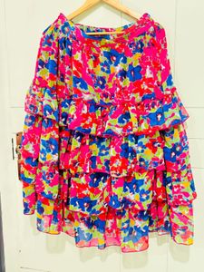 Bohemian Tiered Floral Print Maxi Dress