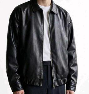Unisex Black Leather Jacket
