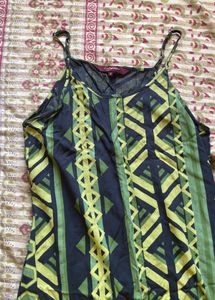 Boho Geometric Print Spaghetti Strap Top