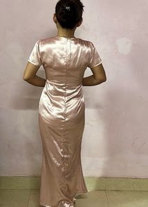 Satin Midi Slip Dress